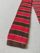 Afbeelding in Gallery-weergave laden, Ibbas Roma cravate tricot à rayures 100% coton Made in Italy