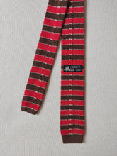 Afbeelding in Gallery-weergave laden, Ibbas Roma cravate tricot à rayures 100% coton Made in Italy