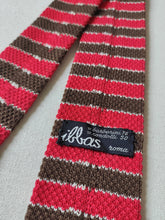 Afbeelding in Gallery-weergave laden, Ibbas Roma cravate tricot à rayures 100% coton Made in Italy