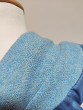 Charger l'image dans la galerie, Phist blazer femme bleu ciel vintage en laine Harris Tweed 46
