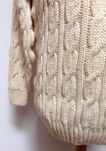 Lade das Bild in den Galerie-Viewer, St Michael pull cricket torsadé 100% laine vierge Made in UK Taille L