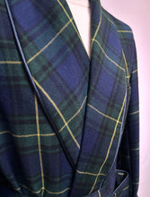Charger l'image dans la galerie, Brummell robe de chambre tartan vintage à col châle en laine Made in France Taille 3 / M