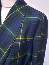 Charger l'image dans la galerie, Brummell robe de chambre tartan vintage à col châle en laine Made in France Taille 3 / M