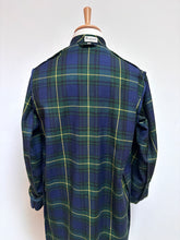 Charger l'image dans la galerie, Brummell robe de chambre tartan vintage à col châle en laine Made in France Taille 3 / M