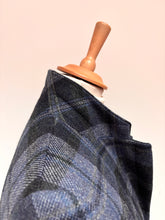 Lade das Bild in den Galerie-Viewer, Daks blazer bleu vintage femme à carreaux en laine vierge 18 UK / 46 FR