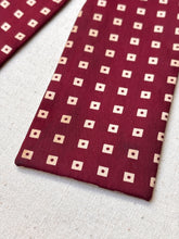 Načíst obrázek do prohlížeče Galerie, Charvet noeud papillon vintage bordeaux à motif géométrique en soie Made in France