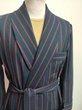 Charger l'image dans la galerie, Neri del Ponte robe de chambre vintage à col châle en laine Made in Italy L
