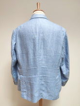 Charger l&#39;image dans la galerie, Hackett London blazer bleu clair en pur lin 48R/58
