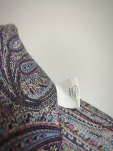 Charger l'image dans la galerie, Pierre Cardin robe de chambre vintage paisley à col châle en laine