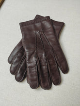 Charger l'image dans la galerie, Madelios Paris gants vintage en cuir d'agneau marron brun S