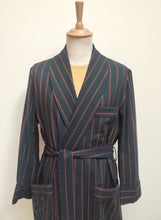 Charger l'image dans la galerie, Neri del Ponte robe de chambre vintage à col châle en laine Made in Italy L