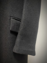 Charger l'image dans la galerie, Pardessus croisé vintage gris anthracite en pure laine peignée Made in France 52