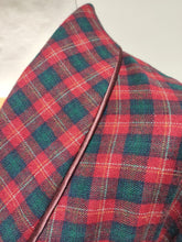 Charger l'image dans la galerie, Marcel Reinhold Paris robe de chambre tartan vintage à col châle en laine Made in France