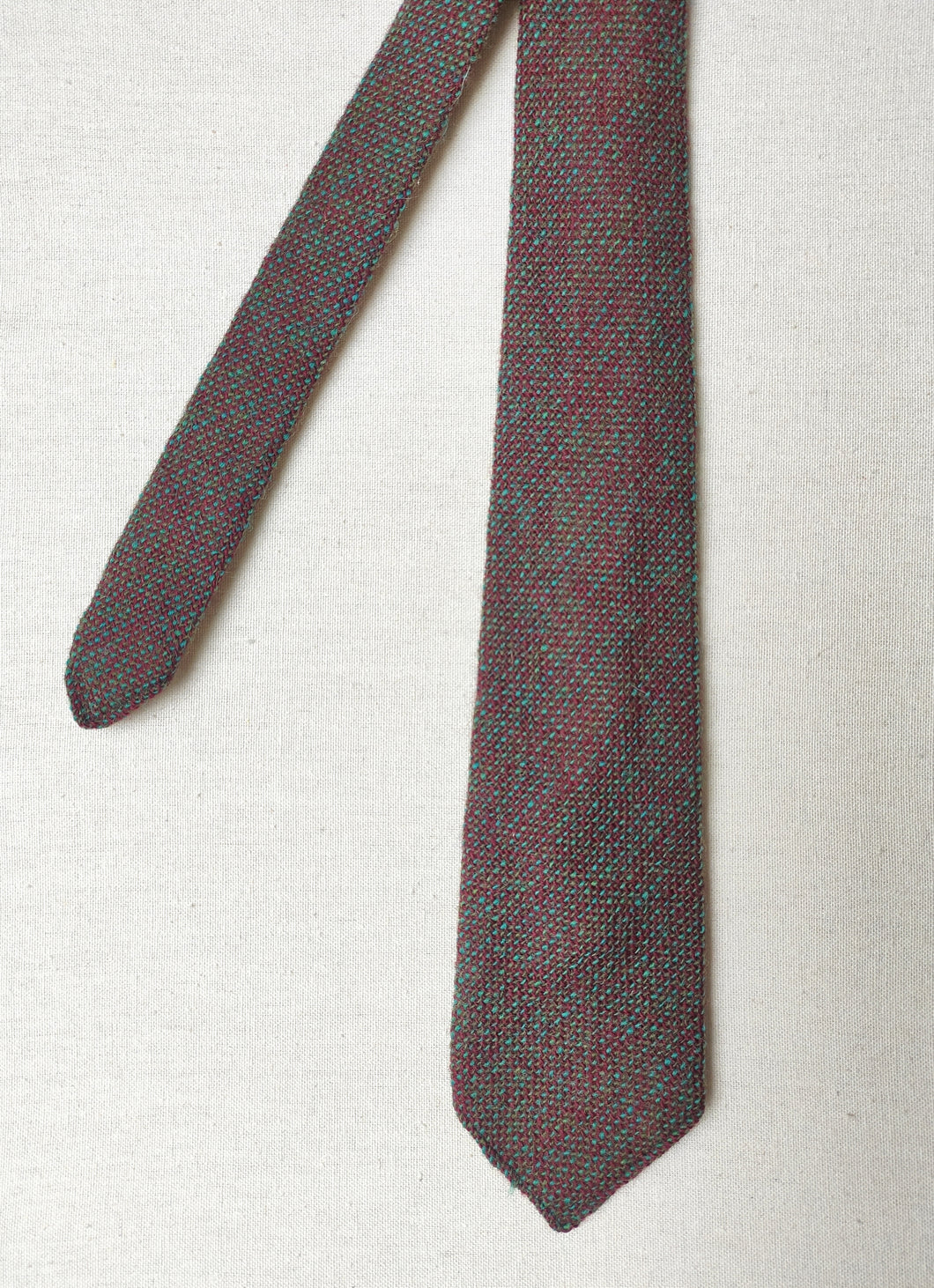 Cravate vintage en pure laine Irish Tweed