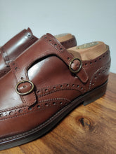 Charger l'image dans la galerie, Velasca Milano doubles boucles en cuir de veau lisse marron modèle Moletta 43