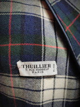 Charger l'image dans la galerie, Marcel Reinhold Paris robe de chambre tartan vintage à col châle en laine Made in France