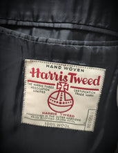 Charger l'image dans la galerie, Harris Tweed blazer vintage en tweed bleu 56 Made in France