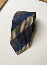 Charger l'image dans la galerie, Personality Milano cravate club vintage en grenadine de soie Made in Italy