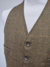 Charger l'image dans la galerie, Gilet de costume vintage en laine à carreaux fenêtre M