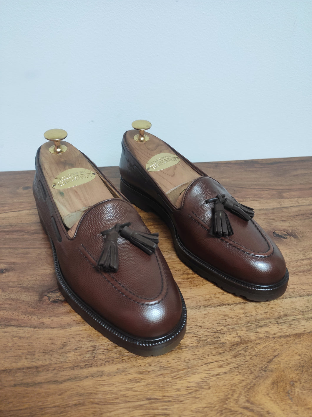 Walter shoes mocassins pampilles femme en cuir grainé marron 36