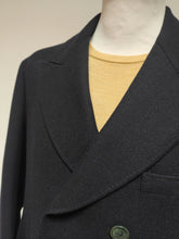 Afbeelding in Gallery-weergave laden, Robertson Cloth X Donati Bologna manteau croisé bleu marine en pure laine M