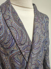 Charger l'image dans la galerie, Pierre Cardin robe de chambre vintage paisley à col châle en laine