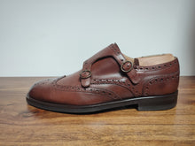 Charger l'image dans la galerie, Velasca Milano doubles boucles en cuir de veau lisse marron modèle Moletta 43