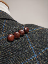 Afbeelding in Gallery-weergave laden, Harris Tweed X Barutti blazer à carreaux fenêtre 100% laine 50
