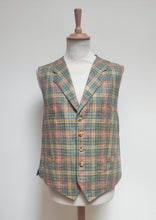Charger l'image dans la galerie, Stile Gianni Zurigo gilet de costume à carreaux en lin Dormeuil 54