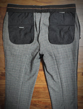 Charger l'image dans la galerie, Walbusch pantalon gris à carreaux Prince de Galles en laine mélangée XL