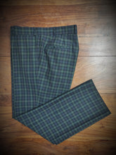 Charger l&#39;image dans la galerie, Walbusch pantalon tartan à carreaux en laine mélangée XL
