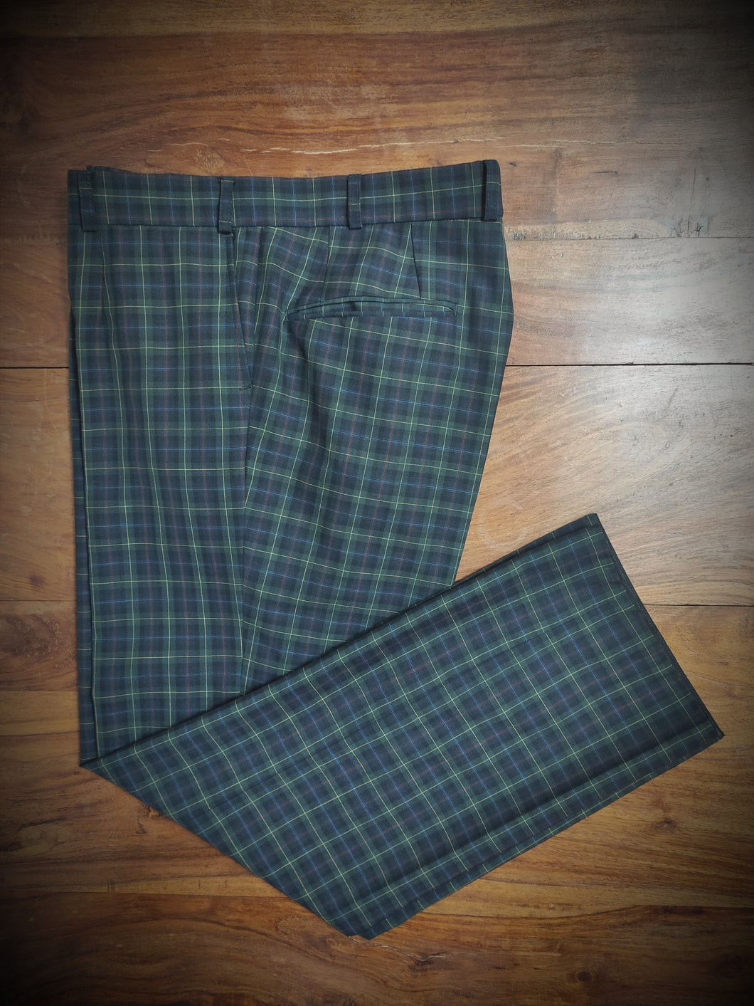 Walbusch pantalon tartan à carreaux en laine mélangée XL