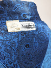 Charger l'image dans la galerie, Robe de chambre vintage à col châle en satin de coton Made in France