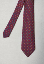 Charger l'image dans la galerie, Vivax by Sambrook Witting X D.Cenci cravate bordeaux paisley en laine