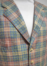 Charger l'image dans la galerie, Stile Gianni Zurigo gilet de costume à carreaux en lin Dormeuil 54