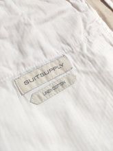Charger l&#39;image dans la galerie, Suitsupply short Ames beige en coton et lin Tessuti Di Sondrio 46/S
