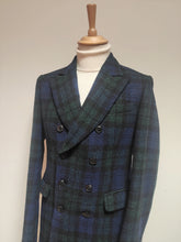 Charger l'image dans la galerie, Essentiel Antwerp X Harris Tweed manteau croisé tartan femme 100% laine S