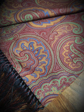 Afbeelding in Gallery-weergave laden, Neri del Ponte écharpe double face en laine et soie à motif floral Made in Italy