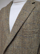 Charger l'image dans la galerie, Harris Tweed blazer tweed à chevrons en pure laine 56/58