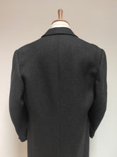 Charger l'image dans la galerie, Pardessus croisé vintage gris anthracite en pure laine peignée Made in France 52