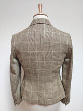 Charger l'image dans la galerie, Ralph Lauren blazer vintage femme Prince de Galles en laine, lin et soie 38