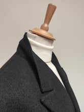 Charger l'image dans la galerie, Pardessus croisé vintage gris anthracite en pure laine peignée Made in France 52