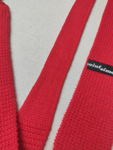Charger l'image dans la galerie, Cravate vintage rouge en maille tricotée