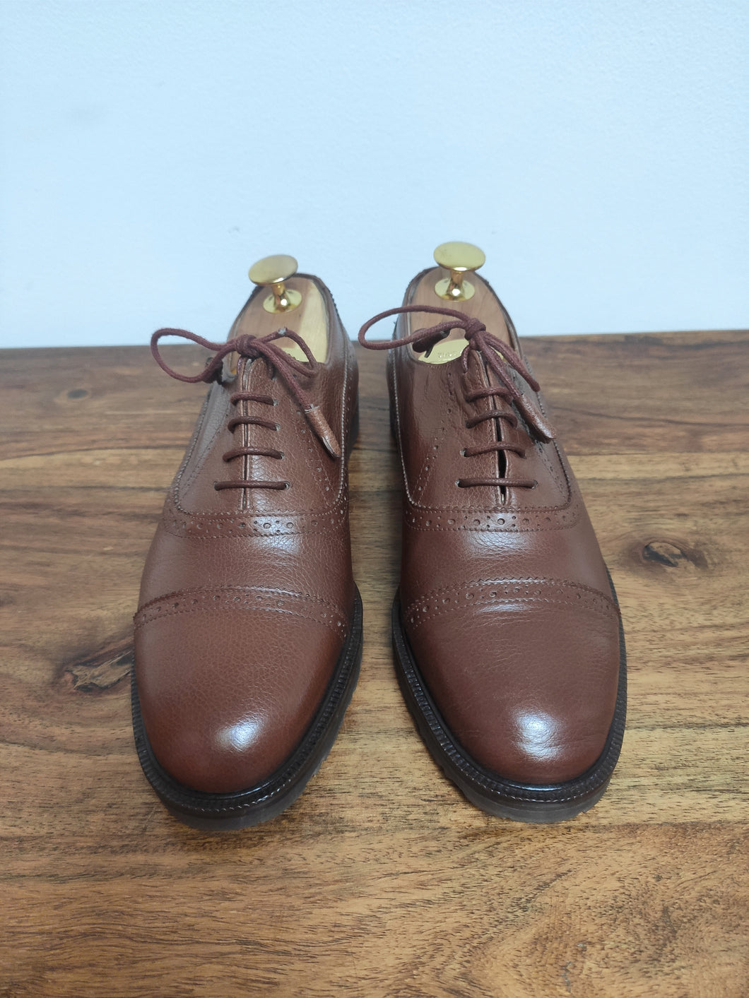 Walter shoes chaussures à lacets femme en cuir grainé marron 36,5