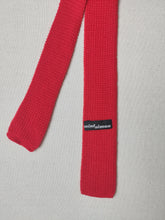 Charger l'image dans la galerie, Cravate vintage rouge en maille tricotée