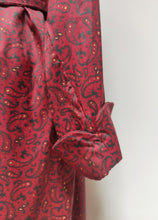 Charger l'image dans la galerie, Tootal robe de chambre paisley vintage à col châle Made in England L