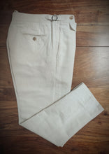 Afbeelding in Gallery-weergave laden, Suitsupply pantalon à pinces en coton et lin Tessuti Di Sondrio 48/M