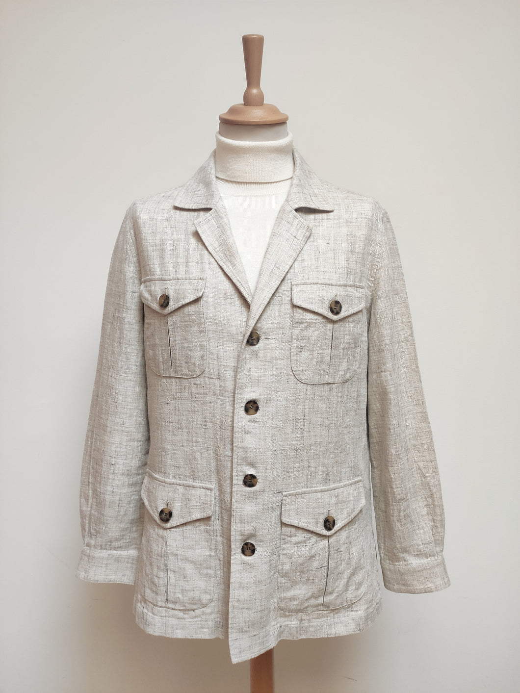 Suitsupply safari jacket en lin et coton Di Sondrio modèle Sahara 50