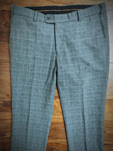 Charger l'image dans la galerie, Walbusch pantalon gris à carreaux Prince de Galles en laine mélangée XL