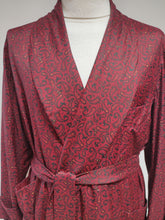 Charger l'image dans la galerie, Tootal robe de chambre paisley vintage à col châle Made in England L